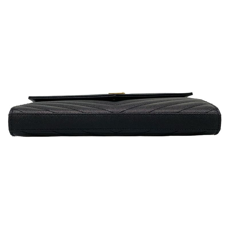 Saint Laurent Paris Wallet Monogram Saint Laurent 377828 Black Chain Shoulder