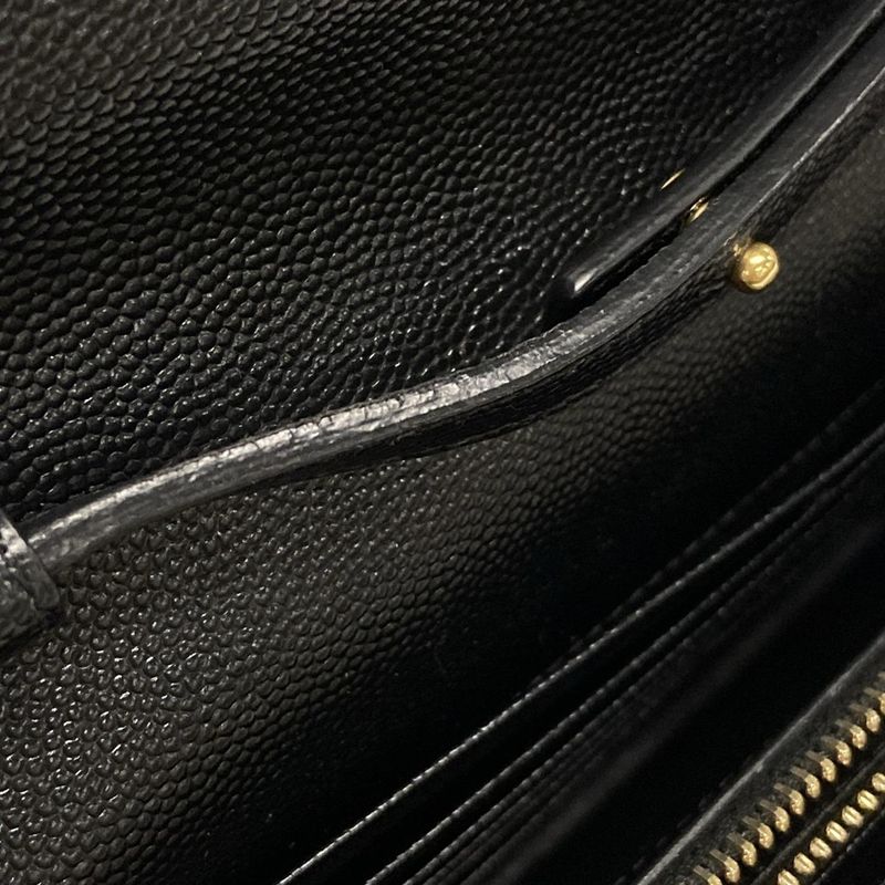 Saint Laurent Paris Wallet Monogram Saint Laurent 377828 Black Chain Shoulder