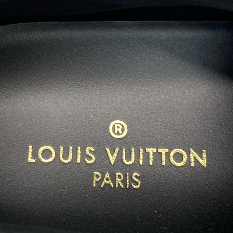 Louis Vuitton Sneakers 37 1/2 Women's Beauty Front Low Line Dark Brown X Light