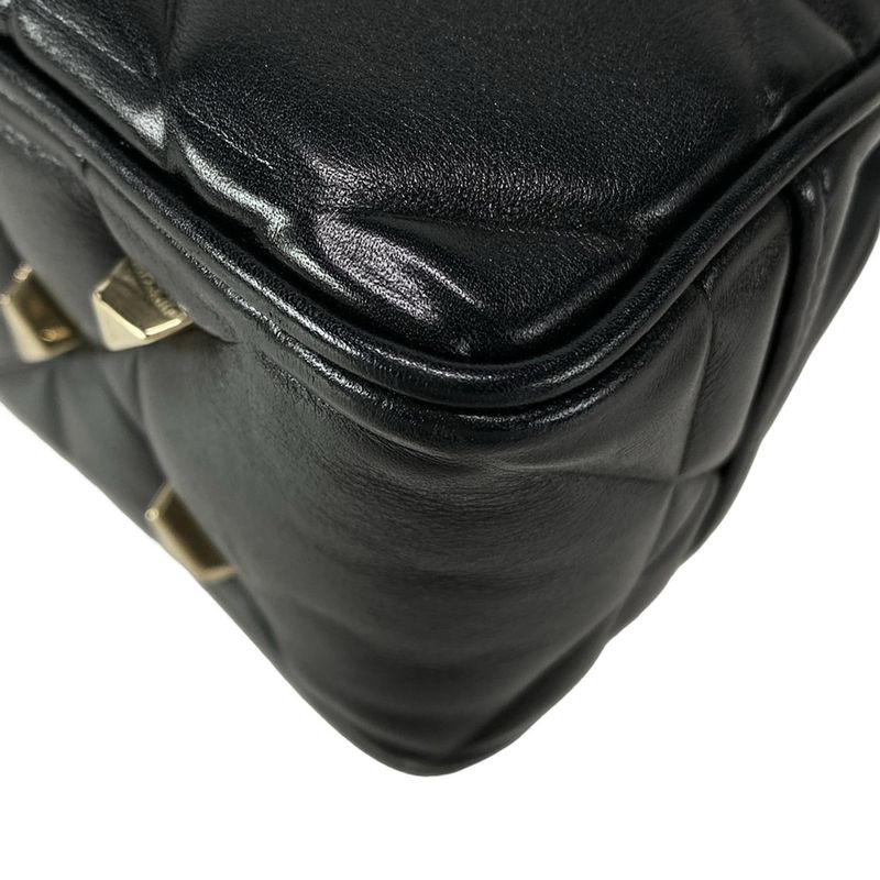 Dior/christian Dior Handbag Canage Lady 95.22 Black And Gold 2WAY Leather