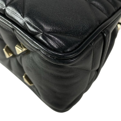 Dior/christian Dior Handbag Canage Lady 95.22 Black And Gold 2WAY Leather