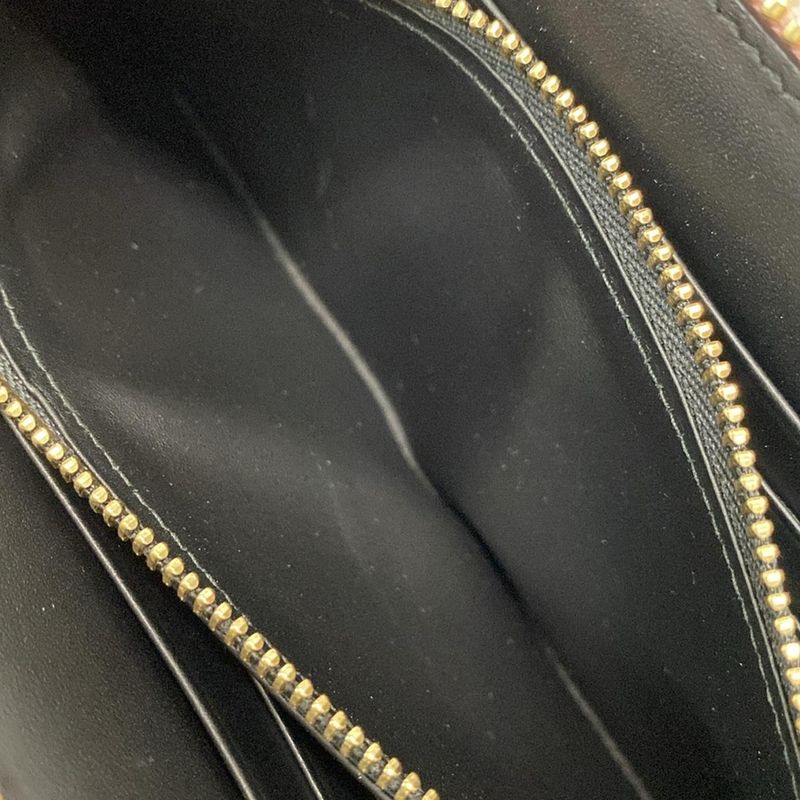 Loewe Long Wallet Beautiful Anagram/zip Wallet Pink And Gold Round Zipper/shape