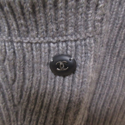 Good Chanel 100% Cashmere Coco Mark Button Back Logo Patch Belted Cardigan