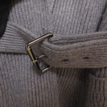 Good Chanel 100% Cashmere Coco Mark Button Back Logo Patch Belted Cardigan