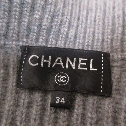 Good Chanel 100% Cashmere Coco Mark Button Back Logo Patch Belted Cardigan