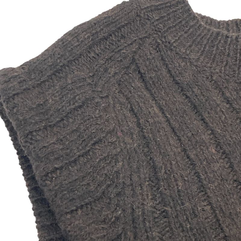 24AW Prada Triangle Logo Virgin Wool Cable Knit Switching Design Gilet Vest 38