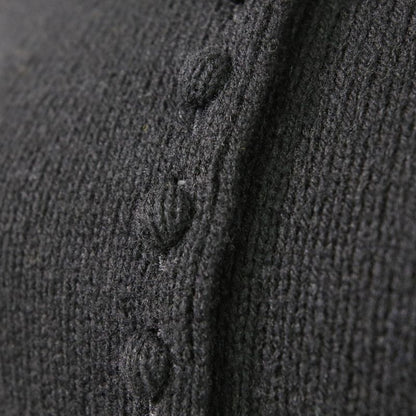 24AW Prada Triangle Logo Superfine Wool Knit Cardigan 38 Black Women's Used