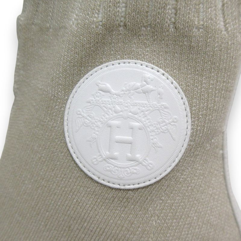 Hermes Volvere 60 Click Se Nue Motif Knit Short Boots 36.5 Approx 23.5cm