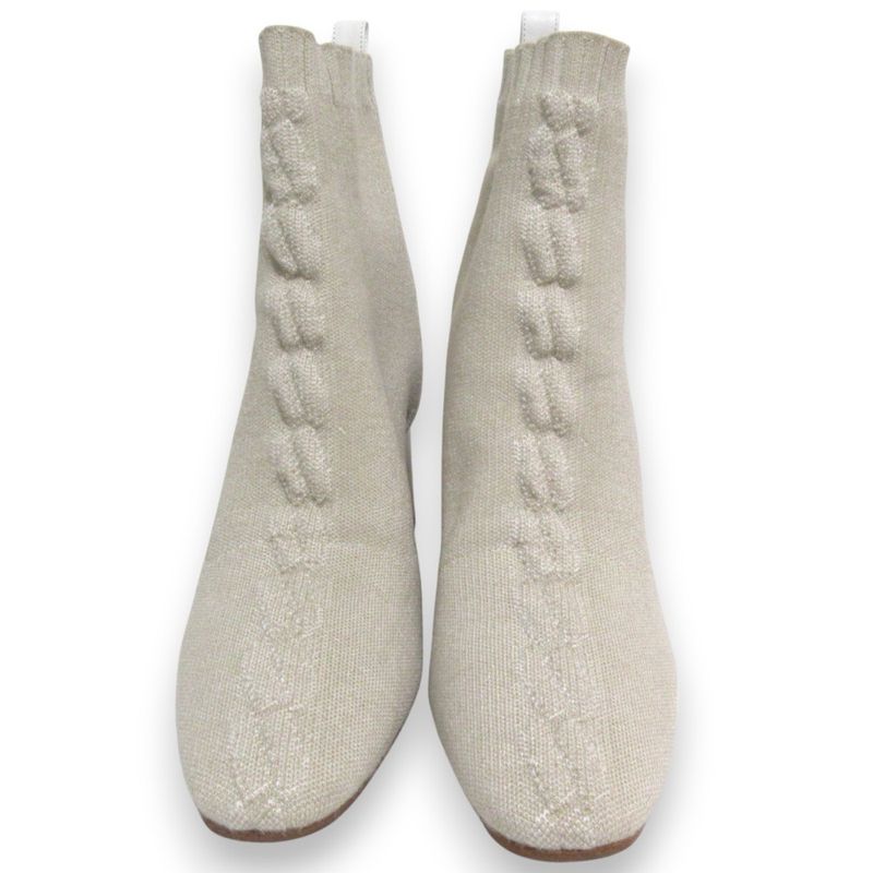 Hermes Volvere 60 Click Se Nue Motif Knit Short Boots 36.5 Approx 23.5cm
