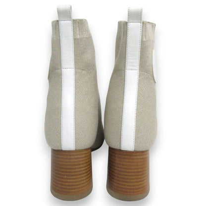 Hermes Volvere 60 Click Se Nue Motif Knit Short Boots 36.5 Approx 23.5cm