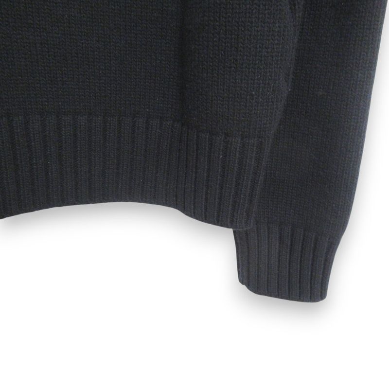 23AW Prada Wool Cashmere 3D Logo Crew Neck Long Sleeve Pullover Knit Sweater