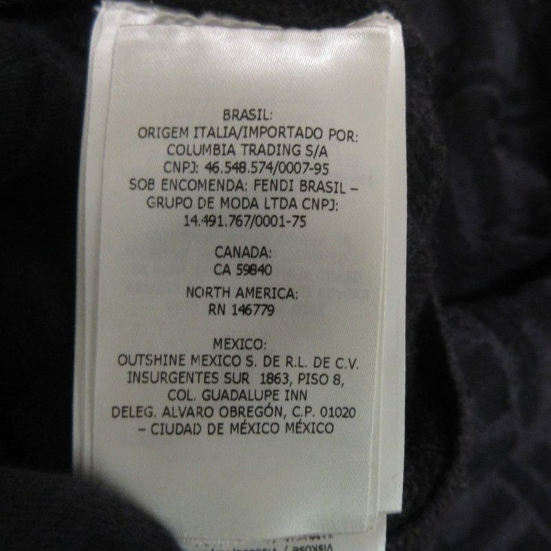 Fendi 2022 Zucca Pattern Jacquard Wool Long Sleeve Pullover Knit Sweater Size