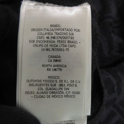 Fendi 2022 Zucca Pattern Jacquard Wool Long Sleeve Pullover Knit Sweater Size