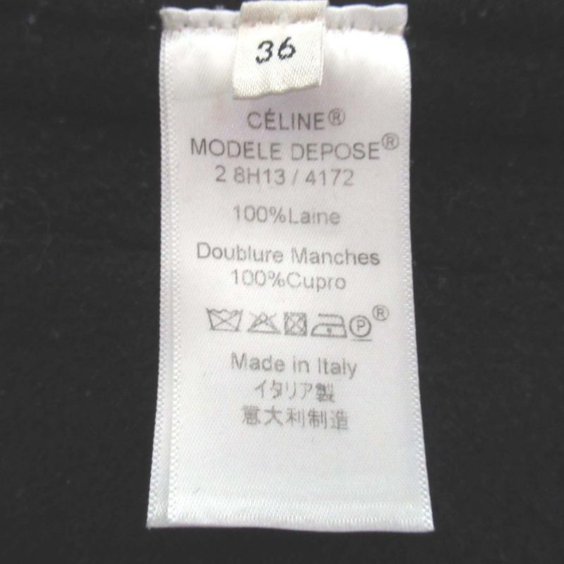 Good Celine Phoebe Period Wool Open Front Egg Crombie Coat 36 Size 155/84a