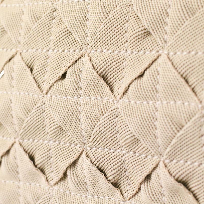 Bottega Veneta Intrecciato Webbing Line Canvas Shoulder Bag Beige Men Women Old