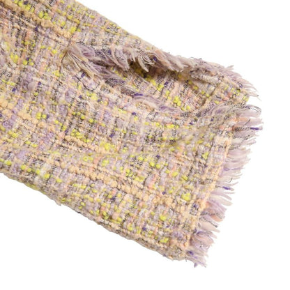 04P Chanel Coco Mark V Neck Tweed Dress P22994 Multicolor Women's Used