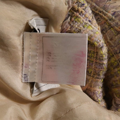 04P Chanel Coco Mark V Neck Tweed Dress P22994 Multicolor Women's Used