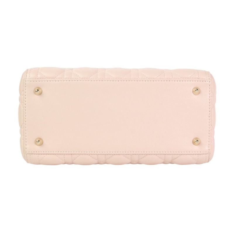 Christian DIOR Lady Dior Cannage 2way Handbag Shoulder Bag Cal44550 Pink Ladies