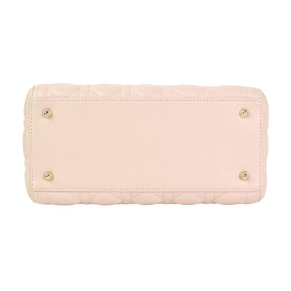 Christian DIOR Lady Dior Cannage 2way Handbag Shoulder Bag Cal44550 Pink Ladies