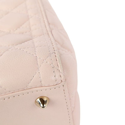 Christian DIOR Lady Dior Cannage 2way Handbag Shoulder Bag Cal44550 Pink Ladies