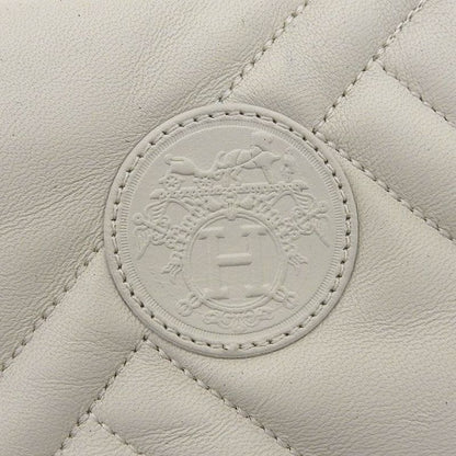 22AW Hermes FUJI Leather Long Boots 37 24cm (9.45in) Equivalent White Women's