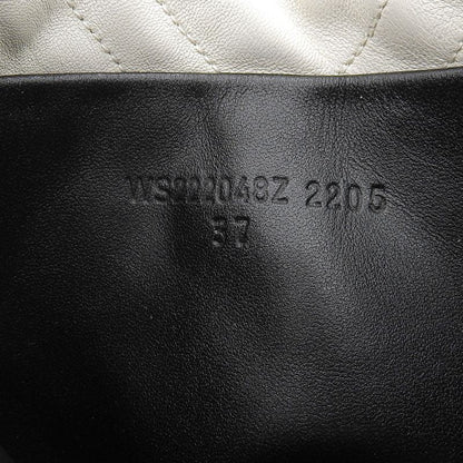 22AW Hermes FUJI Leather Long Boots 37 24cm (9.45in) Equivalent White Women's