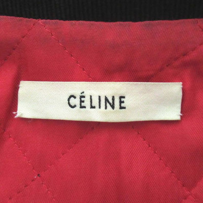 Good Celine Phoebe Period Lamb Leather Padded Biker Riders Jacket Size 36 Navy