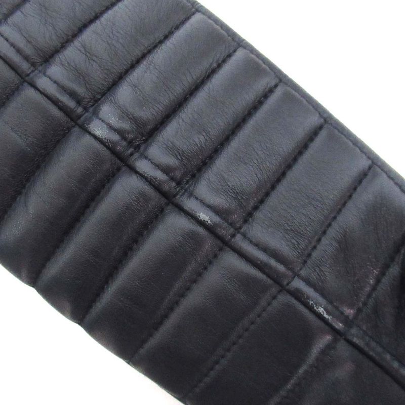 Good Celine Phoebe Period Lamb Leather Padded Biker Riders Jacket Size 36 Navy