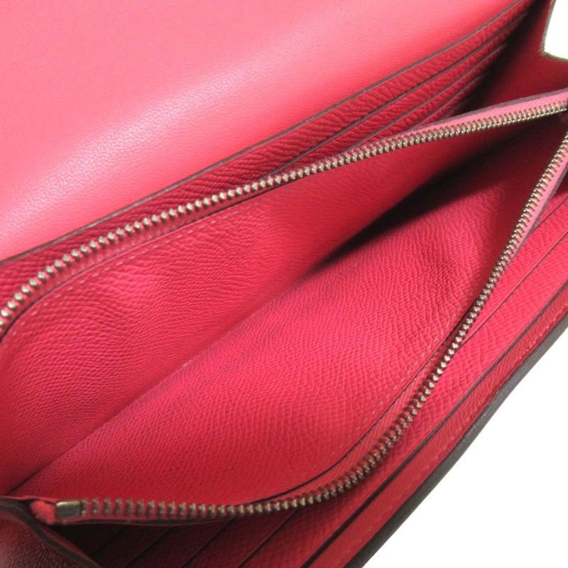 Hermes Vaux Epson Constance Long Wallet Long Wallet Engraved A Rose Azalee