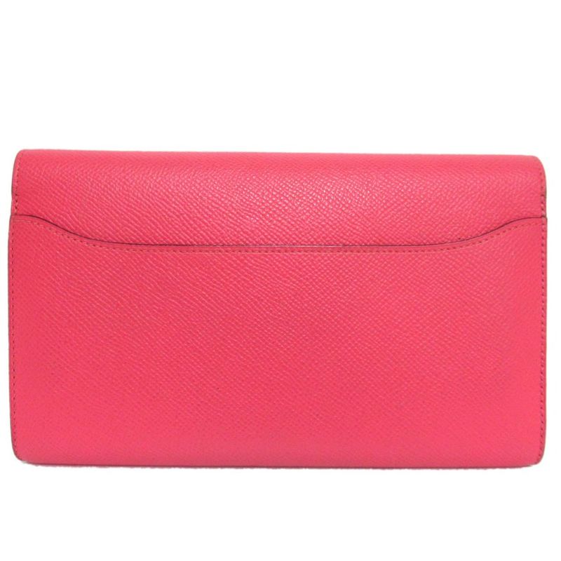 Hermes Vaux Epson Constance Long Wallet Long Wallet Engraved A Rose Azalee