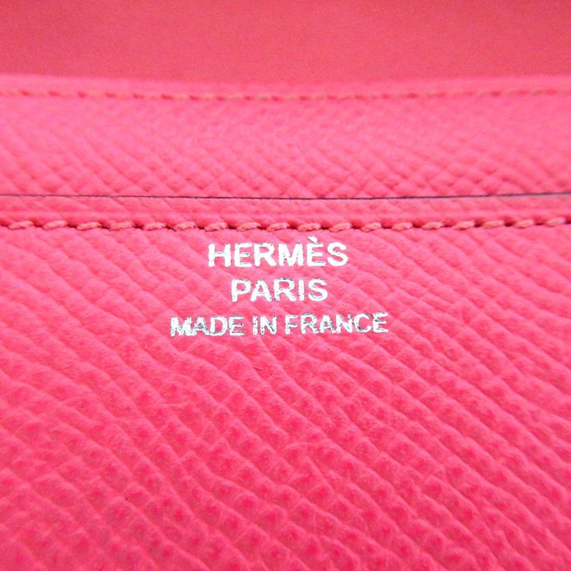 Hermes Vaux Epson Constance Long Wallet Long Wallet Engraved A Rose Azalee