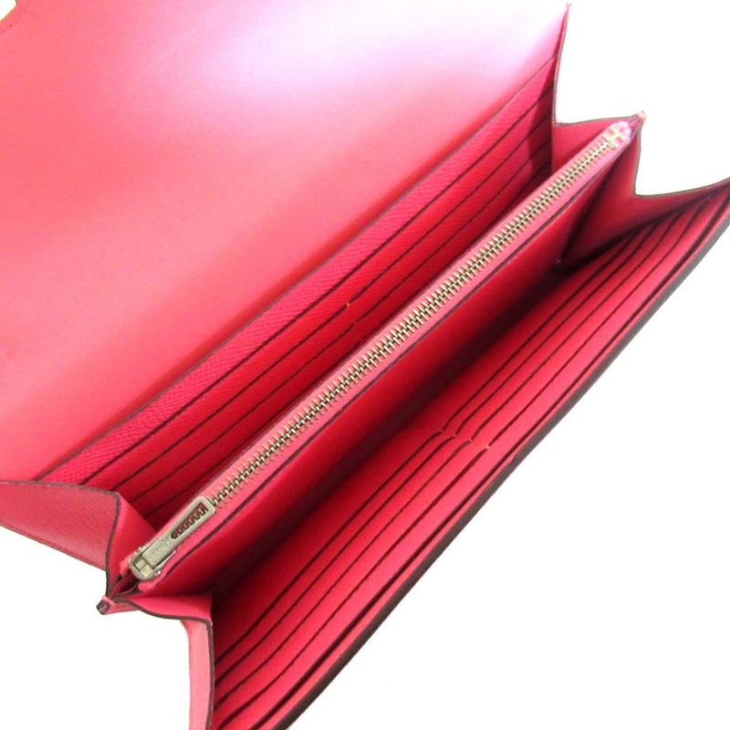 Hermes Vaux Epson Constance Long Wallet Long Wallet Engraved A Rose Azalee