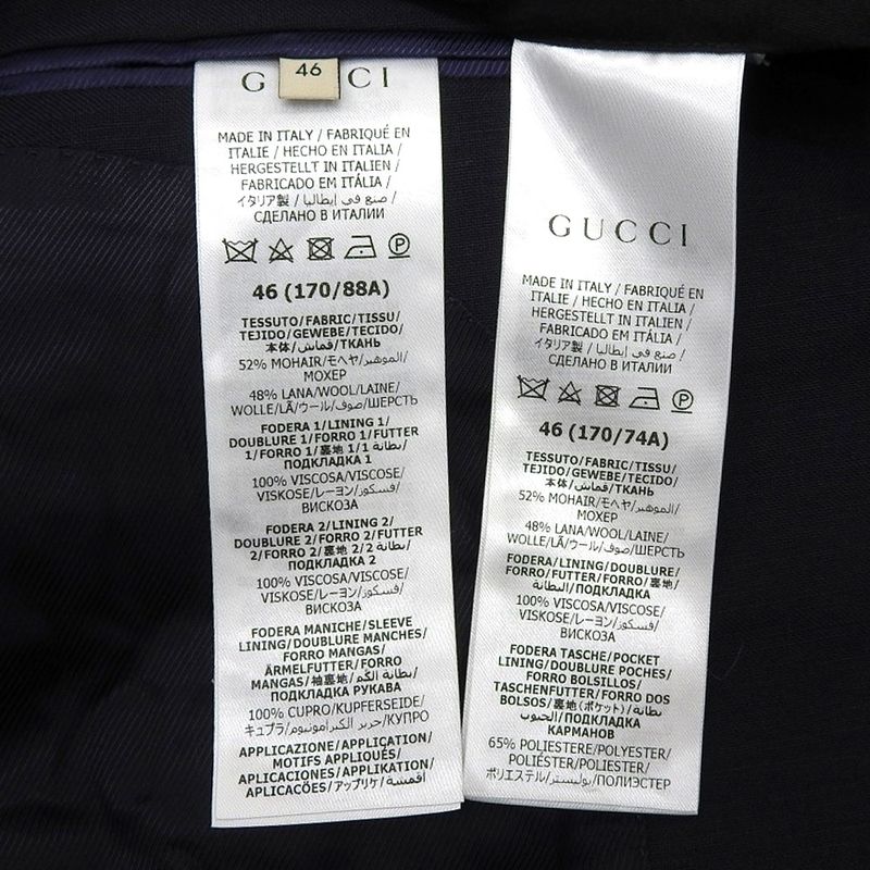 24SS Gucci Tailored Jacket And Slacks Pants Formal Suit Setup 770371 46 Dark