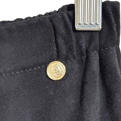 20b Chanel Lambskin Suede Coco Mark Skinny Pants P64980 36 Black Ladies Used