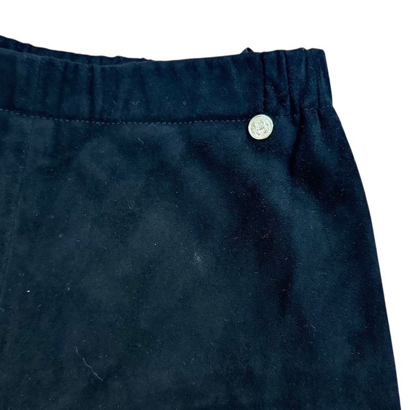 20b Chanel Lambskin Suede Coco Mark Skinny Pants P64980 36 Black Ladies Used