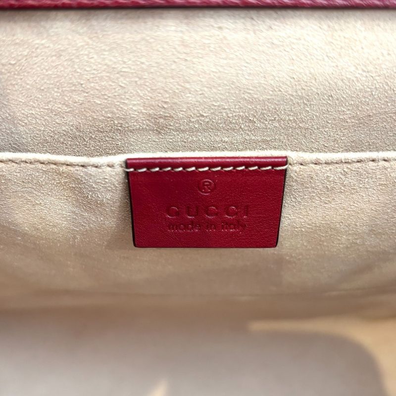 Gucci Diana Small Bamboo Handle Leather 2way Tote Bag Shoulder Bag 660195 Red