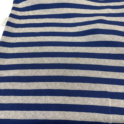 Good Chanel Camellia Striped Long Sleeve Dress P47670k06031 Size 36 Navy Ladies