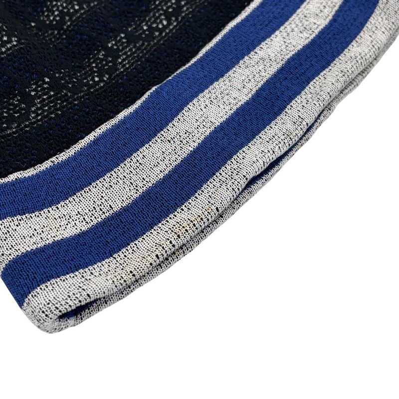 Good Chanel Camellia Striped Long Sleeve Dress P47670k06031 Size 36 Navy Ladies