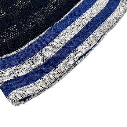 Good Chanel Camellia Striped Long Sleeve Dress P47670k06031 Size 36 Navy Ladies