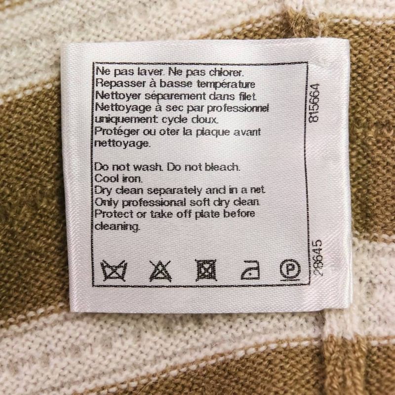 Chanel Cashmere Striped Long Knit Cardigan Tank Top Ensemble P51680/p51639 Size