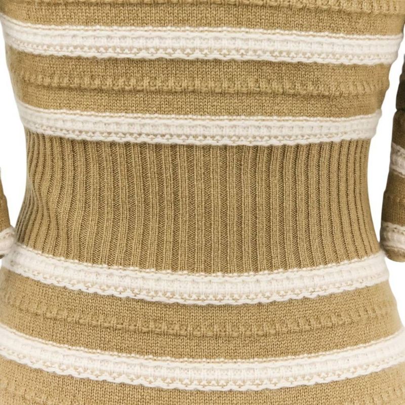 Chanel Cashmere Striped Long Knit Cardigan Tank Top Ensemble P51680/p51639 Size