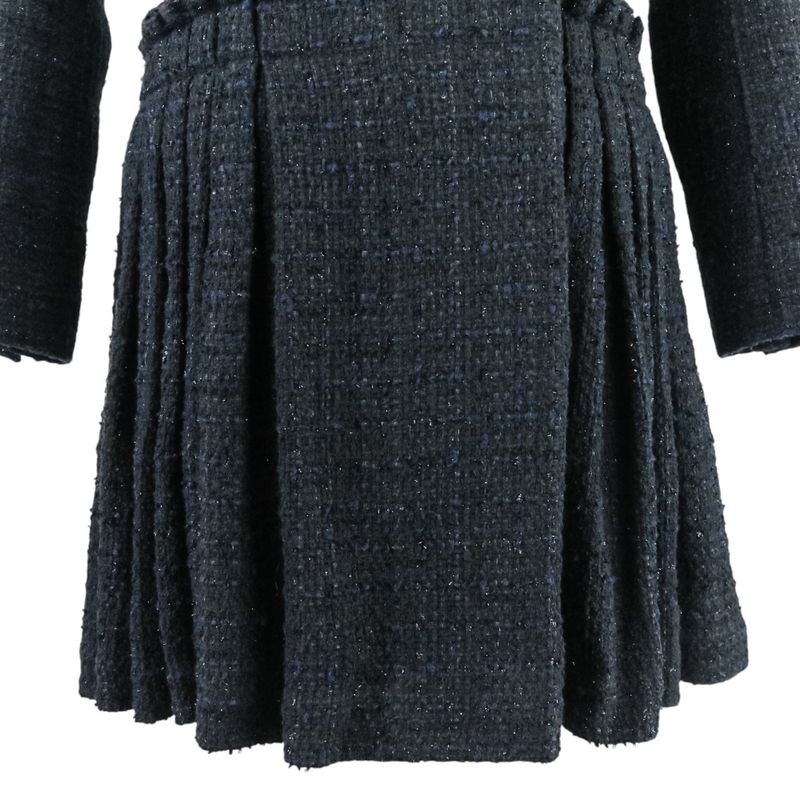 20ss Chanel Look Published Coco Mark Tweed Double Breasted Jacket Dress P64017