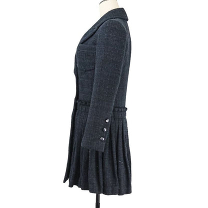 20ss Chanel Look Published Coco Mark Tweed Double Breasted Jacket Dress P64017