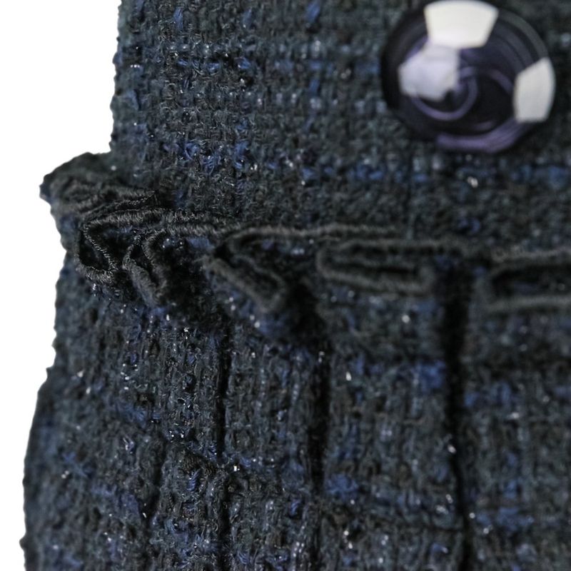 20ss Chanel Look Published Coco Mark Tweed Double Breasted Jacket Dress P64017