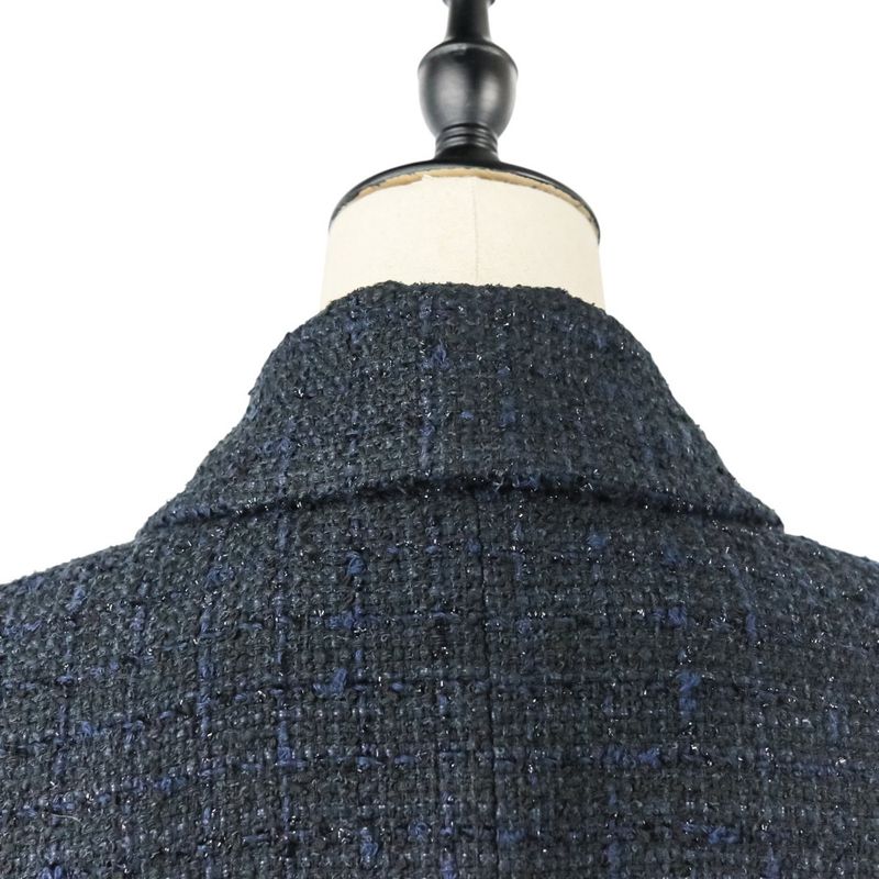 20ss Chanel Look Published Coco Mark Tweed Double Breasted Jacket Dress P64017