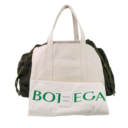 Bottega Veneta Canvas Mix Jacquard Travel Bag Boston Bag 709442 Green Men