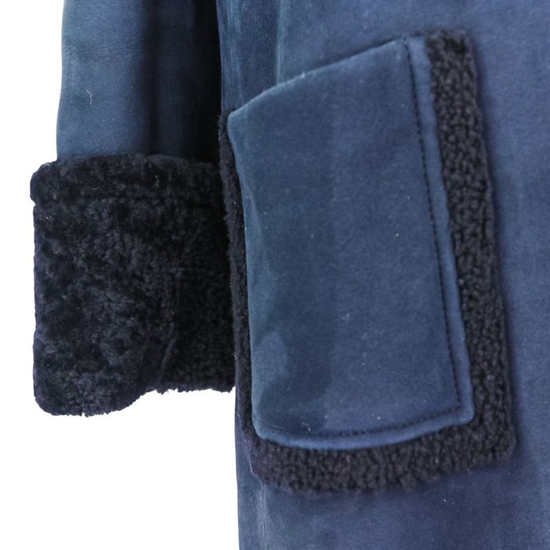 Good Chanel P59 18-19aw Prêt-À-Porter Collection Mouton Coat P59385 Size 38