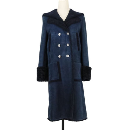 Good Chanel P59 18-19aw Prêt-À-Porter Collection Mouton Coat P59385 Size 38