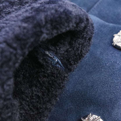 Good Chanel P59 18-19aw Prêt-À-Porter Collection Mouton Coat P59385 Size 38