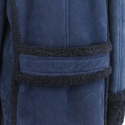 Good Chanel P59 18-19aw Prêt-À-Porter Collection Mouton Coat P59385 Size 38